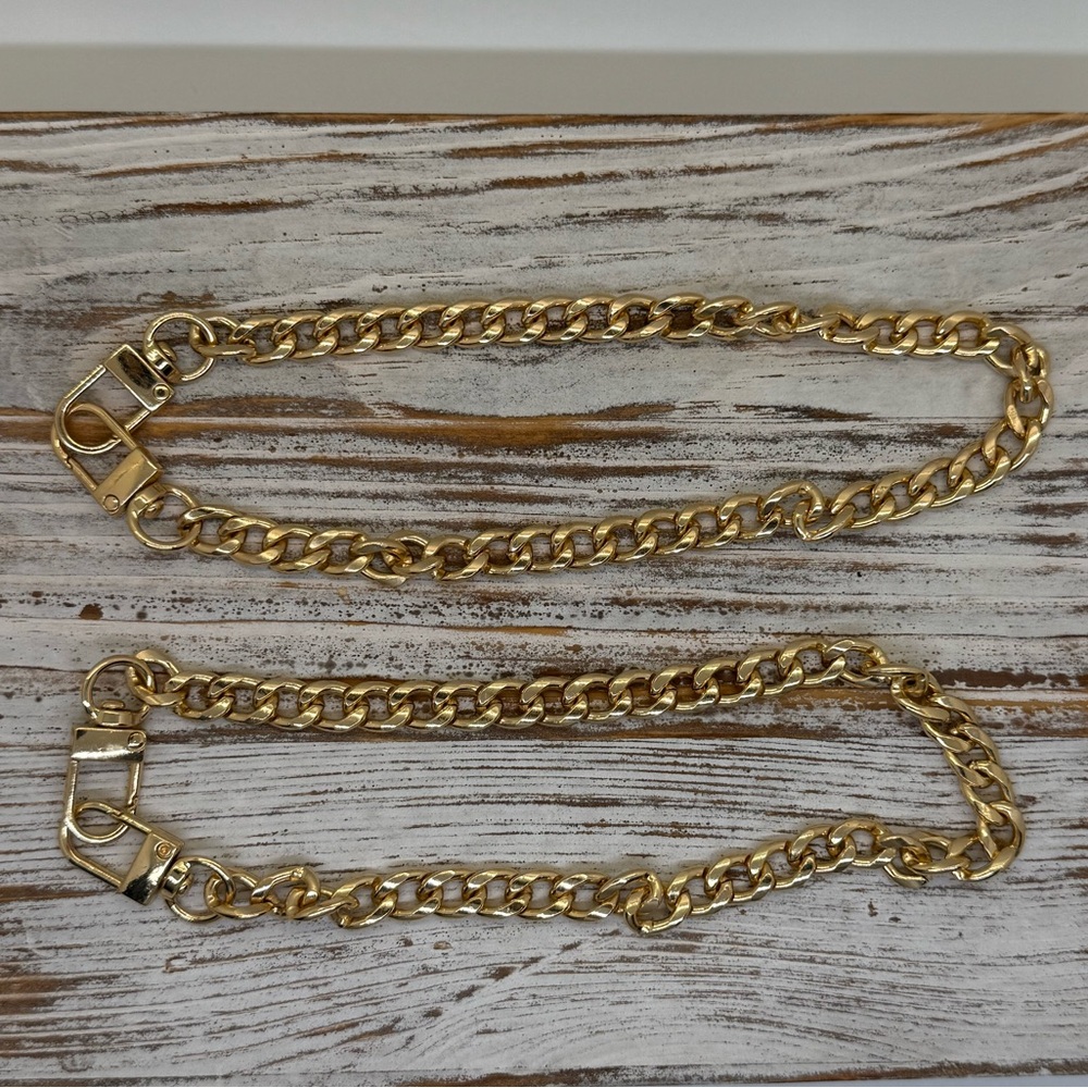 Unbranded gold chain 16”, crossbody chain, clutch chain, necklace chain.